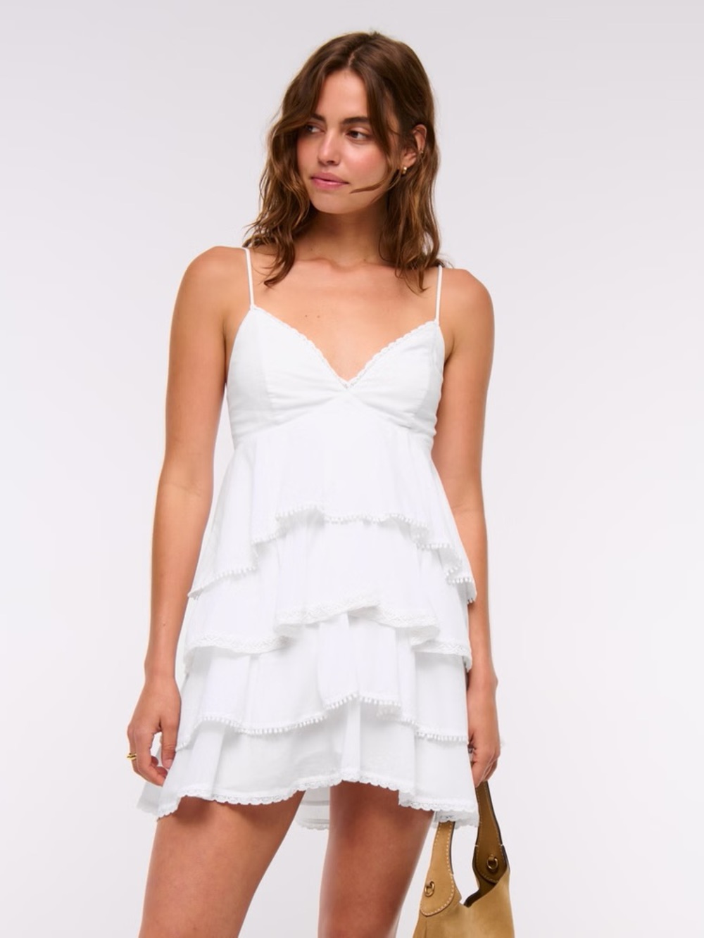 V-Neck Ruffle Tiered Mini Dress - Picture 2 of 5
